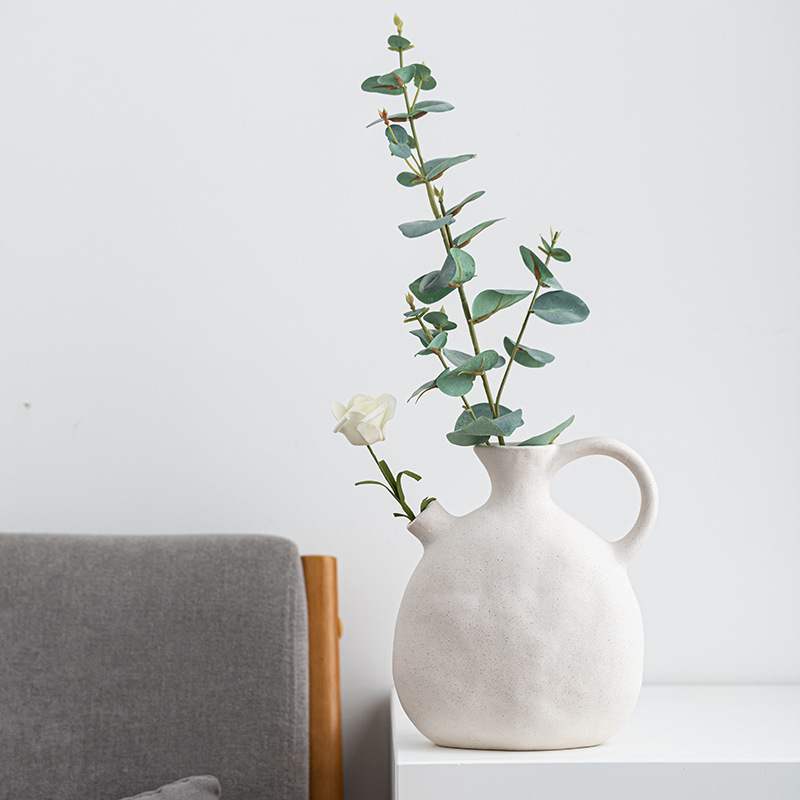 Vegetable simple vegetarian foil matte texture dried flower vase flower arrangement ceramic vase craft ornament